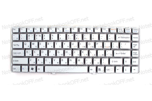 Клавиатура для ноутбука Sony VPC-EA, VPCEA Series (white, без фрейма) фото №1